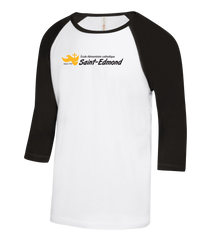 Saint-Edmond Adult Two Toned Baseball T-Shirt with Printed Logo