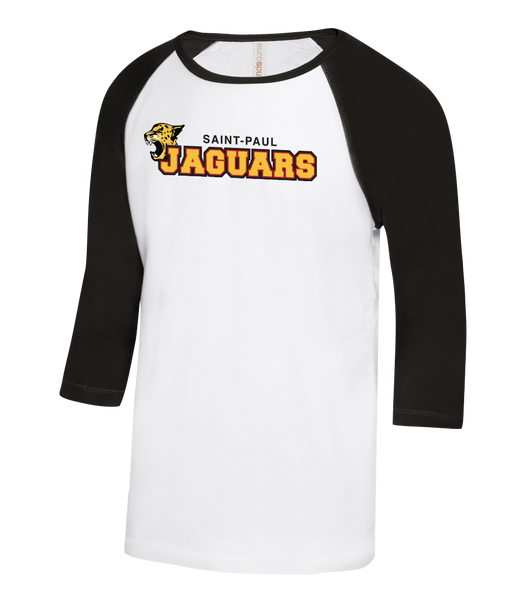Saint-Paul Adult Two Toned Baseball T-Shirt with Printed Logo
