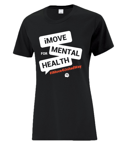 iMOVE Ladies Cotton T-Shirt with Printed logo