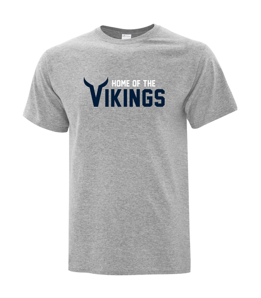 Home of the Vikings Adult Cotton T-Shirt with Printed logo