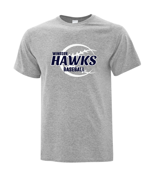 Hawks Baseball Youth Cotton T-Shirt with Printed logo