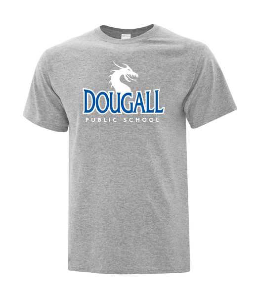 Dougall Youth Cotton T-Shirt with Printed logo