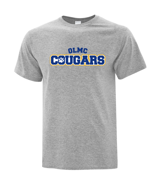 OLMC Cougars Adult Cotton T-Shirt with Printed logo