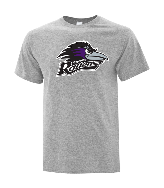 Roseville Ravens Youth Cotton T-Shirt with Printed logo