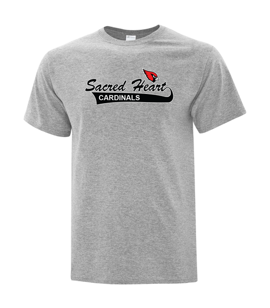 Sacred Heart Adult Cotton T-Shirt with Printed logo