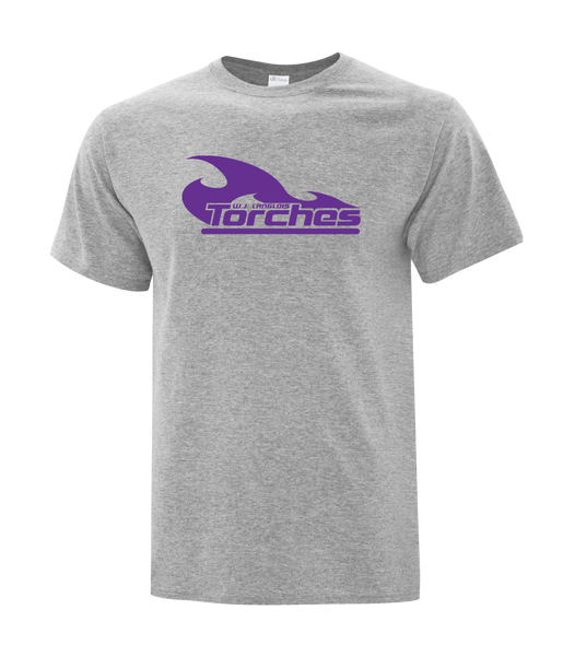 Torches Adult Cotton T-Shirt with Printed logo