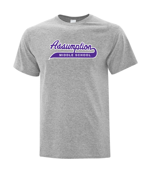 Assumption Staff Cotton Adult T-Shirt with Printed logo