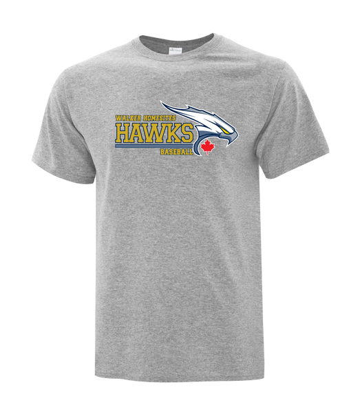 Walker Hawks Youth Cotton T-Shirt with Printed logo