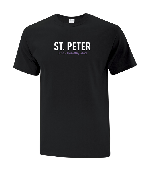 St. Peter "The Rock" Adult Cotton T-Shirt with Printed logo