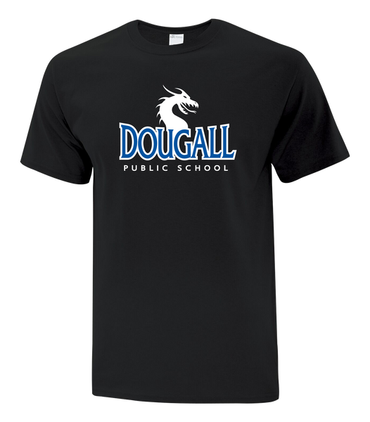 Dougall Adult Cotton T-Shirt with Printed logo