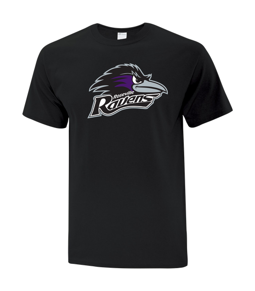 Roseville Ravens Youth Cotton T-Shirt with Printed logo