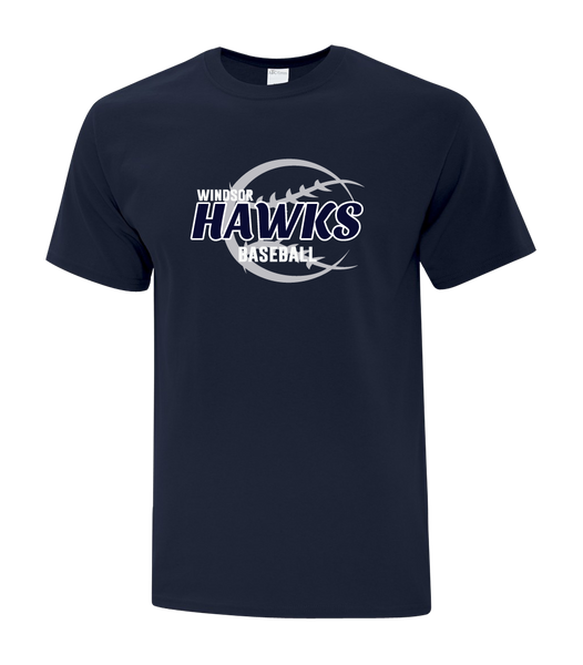 Hawks Baseball Youth Cotton T-Shirt with Printed logo