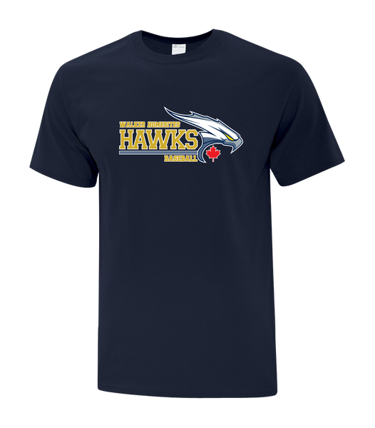Walker Hawks Youth Cotton T-Shirt with Printed logo