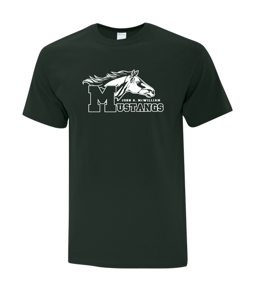 Mustang Staff Cotton T-Shirt with Printed logo
