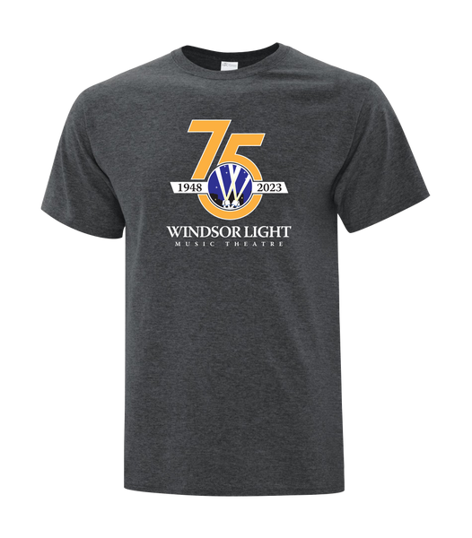 Windsor Light Music Theatre 75th Anniversary Adult Cotton T-Shirt with Printed logo