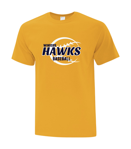 Hawks Baseball Youth Cotton T-Shirt with Printed logo