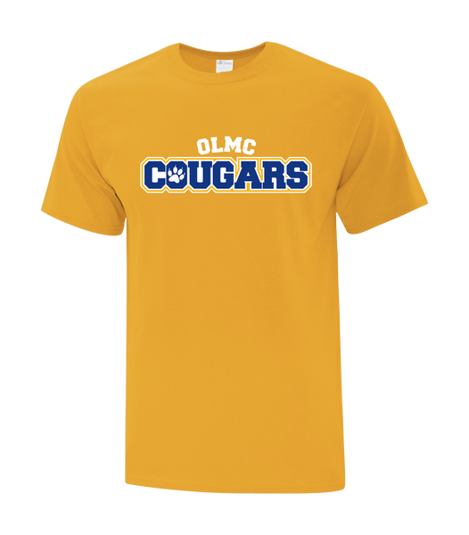 OLMC Cougars Adult Cotton T-Shirt with Printed logo