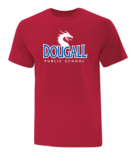 Dougall Adult Cotton T-Shirt with Printed logo