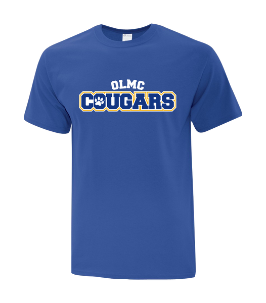 OLMC Cougars Adult Cotton T-Shirt with Printed logo