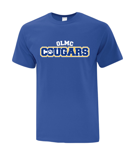 OLMC Cougars Youth Cotton T-Shirt with Printed logo