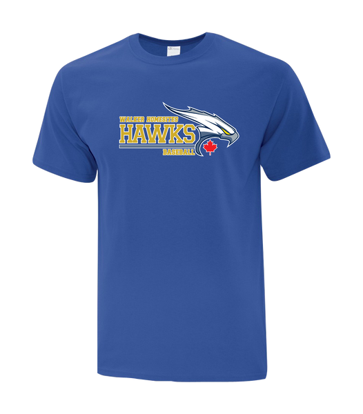 Walker Hawks Youth Cotton T-Shirt with Printed logo