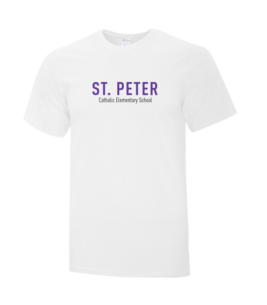 St. Peter "The Rock" Adult Cotton T-Shirt with Printed logo