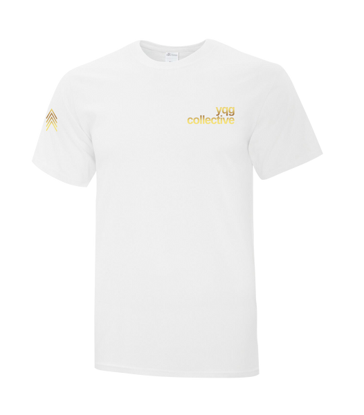 YQG Collective Cotton Adult T-Shirt with Gold Printed logo
