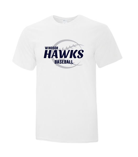 Hawks Baseball Youth Cotton T-Shirt with Printed logo