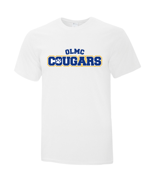 OLMC Cougars Adult Cotton T-Shirt with Printed logo