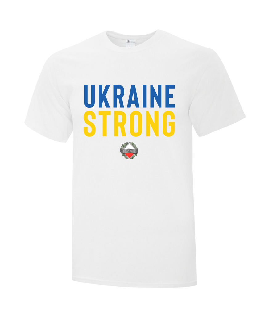 Ukraine Strong Cotton Adult T-Shirt with Printed logo