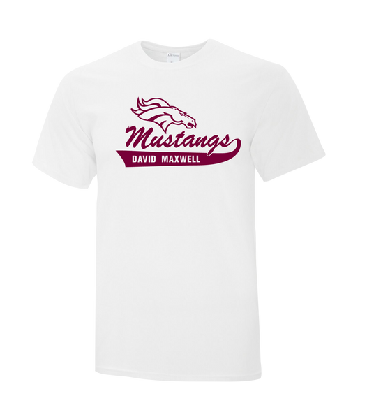 Mustangs Adult Cotton T-Shirt with Printed logo