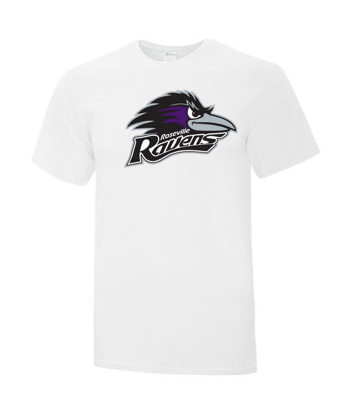 Roseville Ravens Youth Cotton T-Shirt with Printed logo