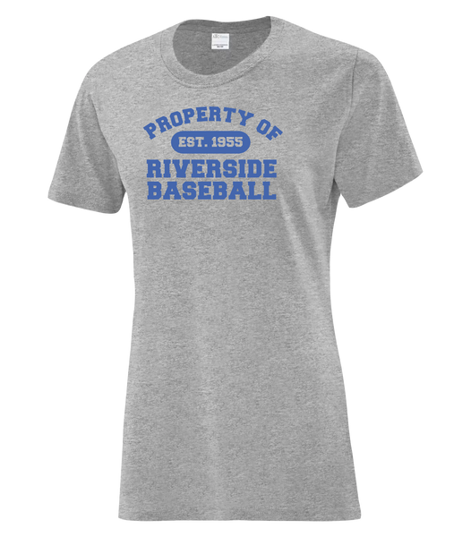 Property of Riverside Baseball Ladies Cotton Tee