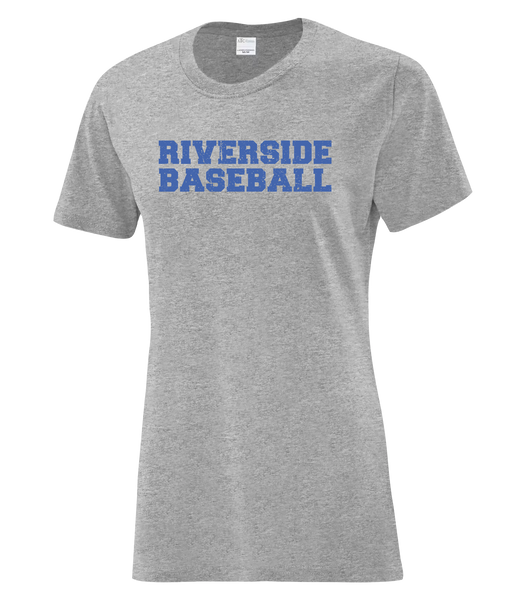 Riverside Baseball 'Distressed' Ladies Cotton Tee