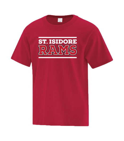 St. Isidore Rams Youth Cotton T-Shirt with Printed logo