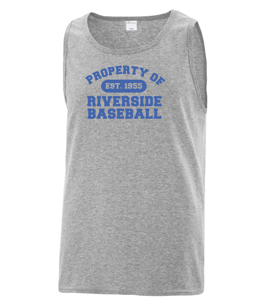 Property of Riverside Baseball Adult Cotton Tanktop