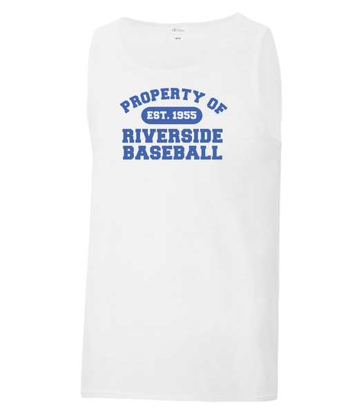 Property of Riverside Baseball Adult Cotton Tanktop
