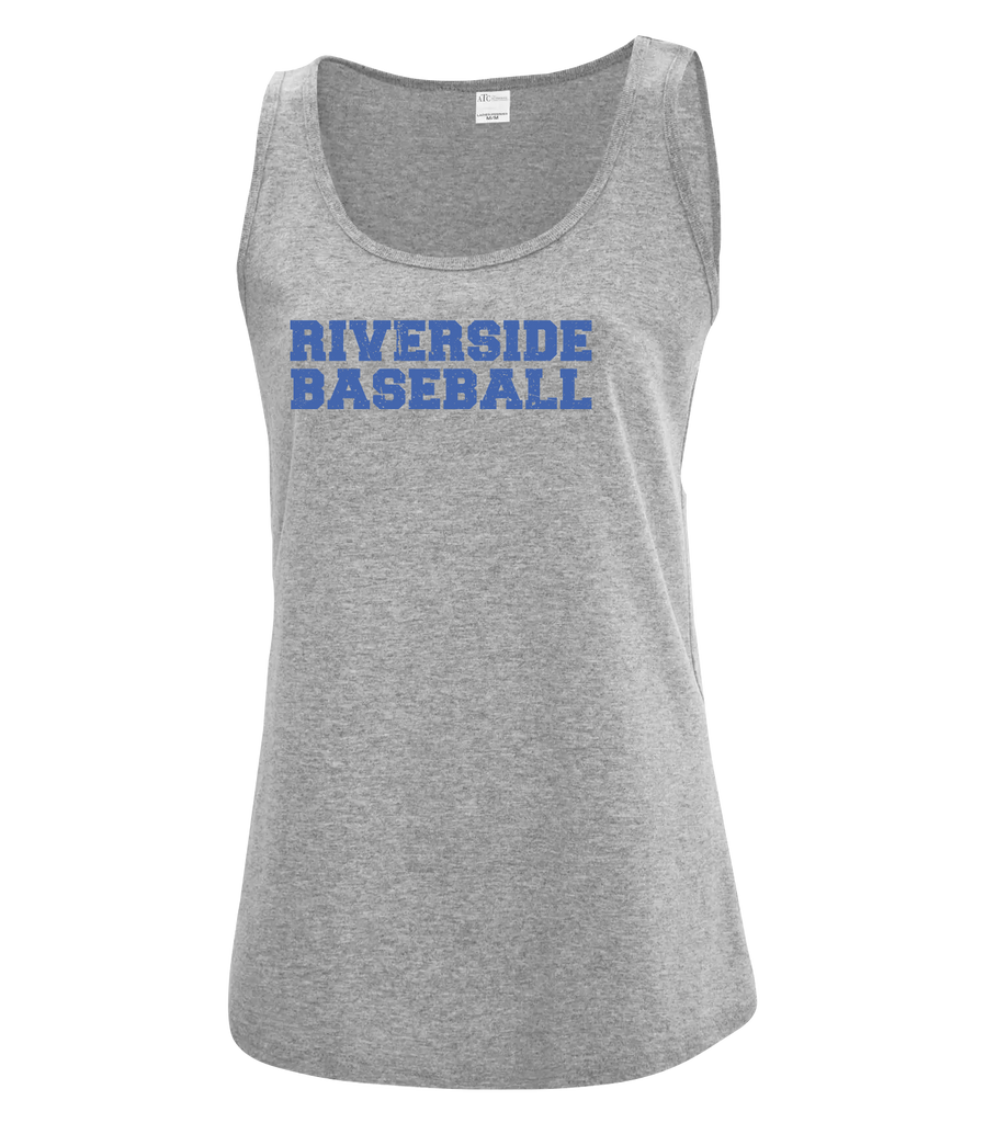 Riverside Baseball 'Distressed' Ladies Cotton Tanktop