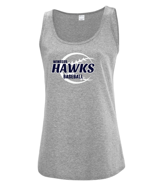 Hawks Baseball Ladies Cotton Tank Top