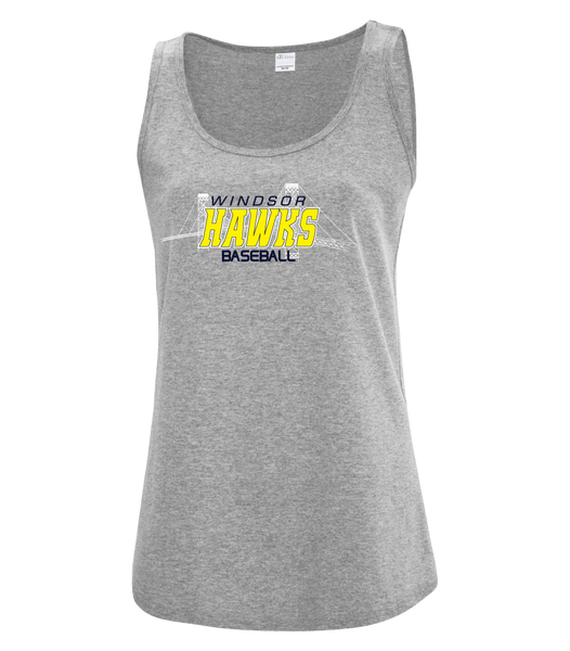 Windsor Hawks Baseball Ladies Cotton Tank Top