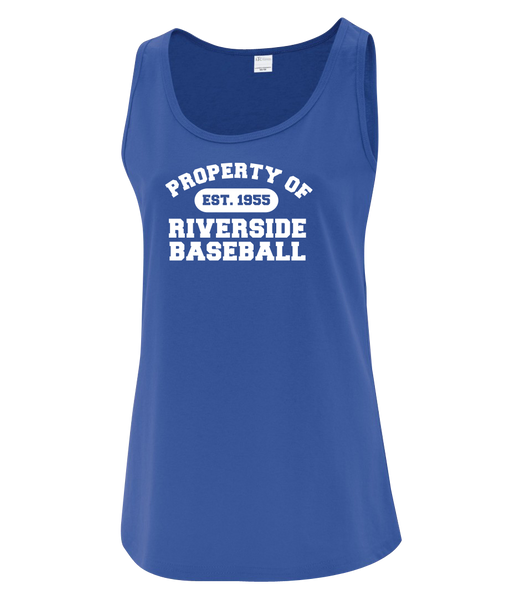 Property of Riverside Baseball Ladies Cotton Tanktop