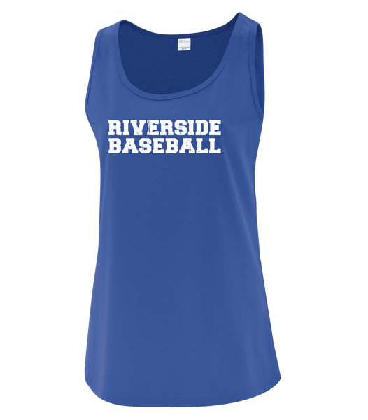 Riverside Baseball 'Distressed' Ladies Cotton Tanktop