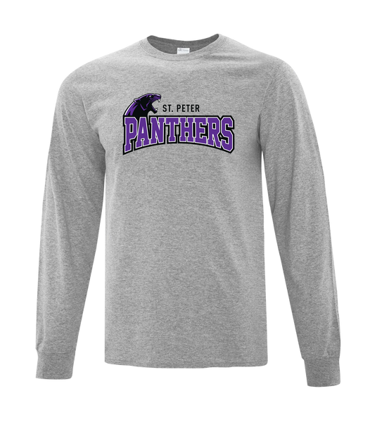 St. Peter Panthers Youth Cotton Long Sleeve with Printed Logo