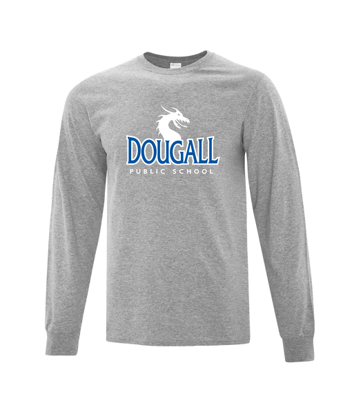 Dougall Youth Cotton Long Sleeve with Printed Logo