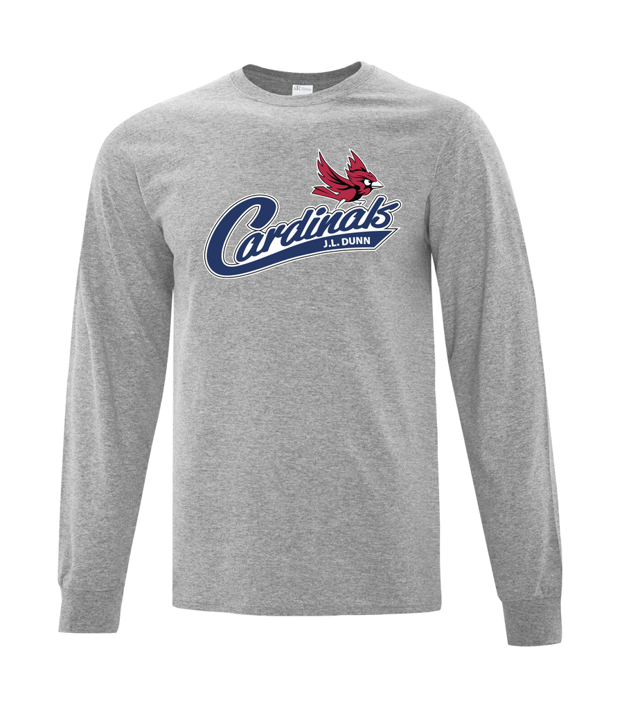 Cardinals Adult Cotton Long Sleeve with Printed Logo