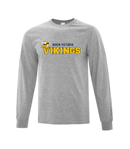 Vikings Adult Cotton Long Sleeve with Printed Logo