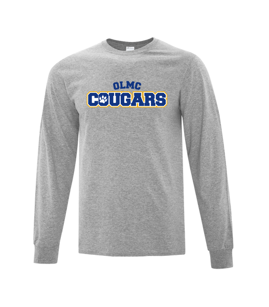 OLMC Cougars Youth Cotton Long Sleeve with Printed Logo