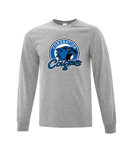 Cougars Adult Cotton Long Sleeve with Printed Logo