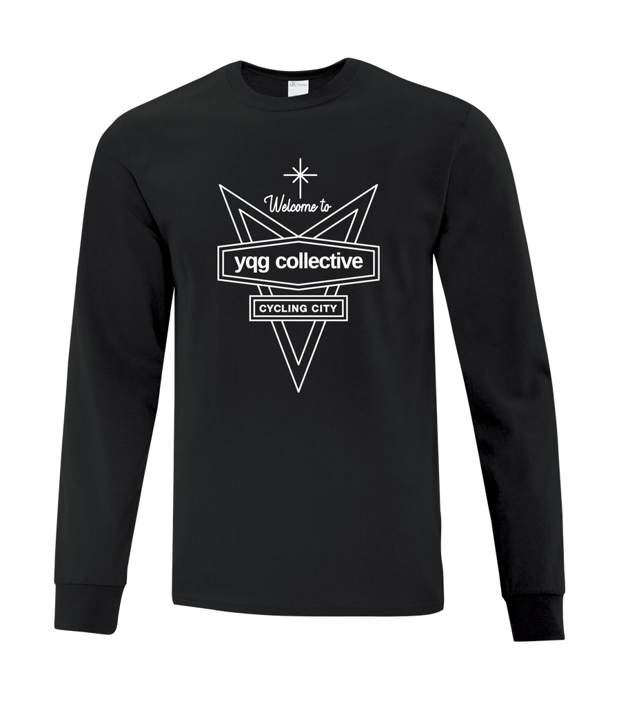Welcome to YQG Collective Cotton Adult Long Sleeve with Printed logo