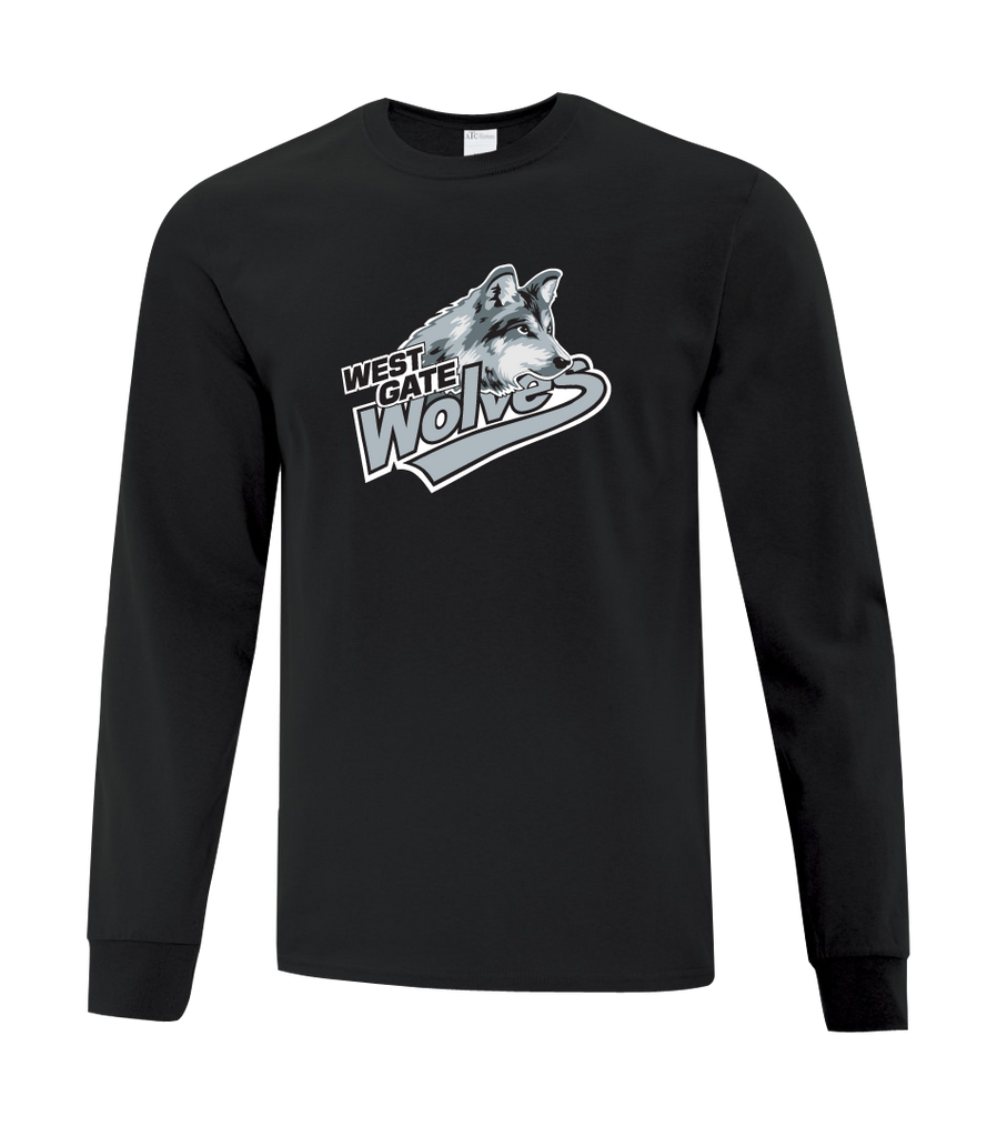Wolves Cotton Long Sleeve with Printed Logo YOUTH